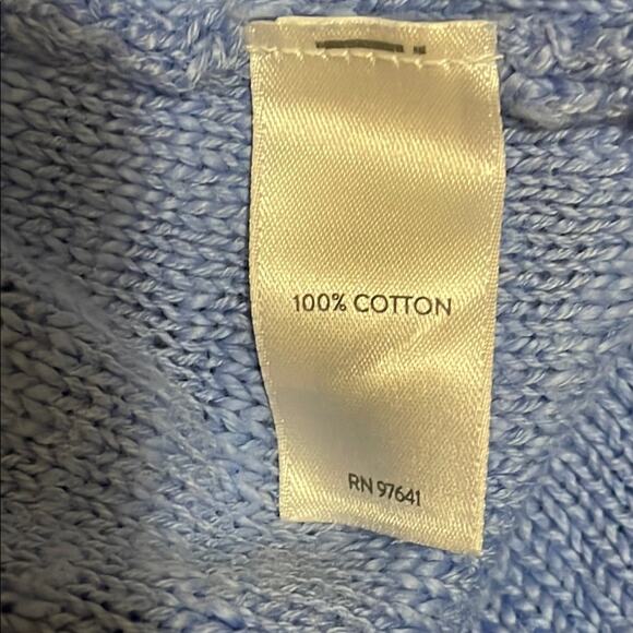 J. Jill Pure Cotton Blue Knit Sweater. XL - Picture 4 of 4